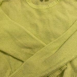 neon green sweater